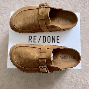 Re/done 70s Moc Suede Slides.